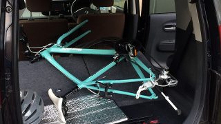 軽自動車にクロスバイクを車載して福島へ。