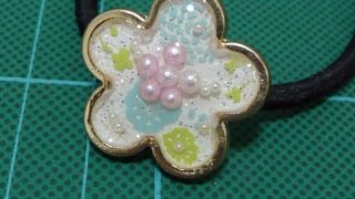 chiiのUVレジン*ミール皿付ヘアゴム②